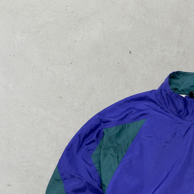 90s Vintage Nike Windbreaker Marineblau, Dunkelgrün Rare (XL)