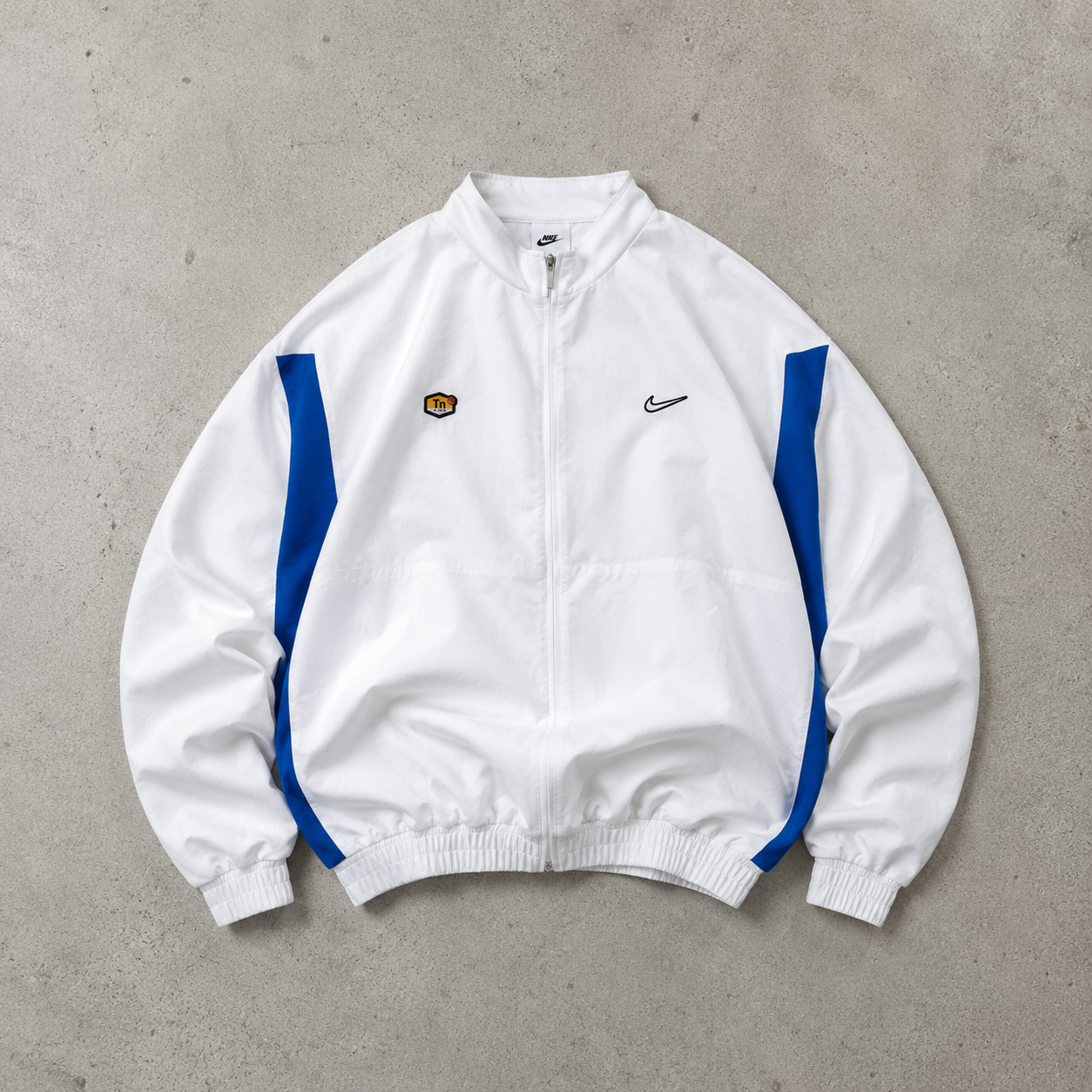 Marseille Y2K Nike Track Jacket White, Blue Rare (Size XL)