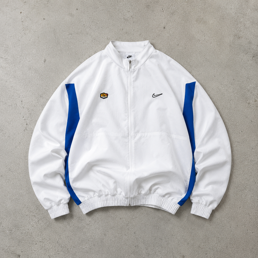Marseille Y2K Nike Track Jacket White, Blue Rare (Size XL)