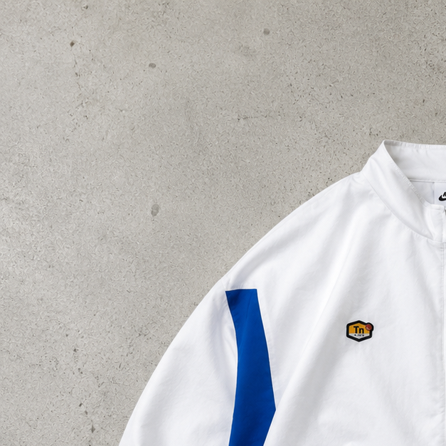 Marseille Y2K Nike Track Jacket White, Blue Rare (Size XL)