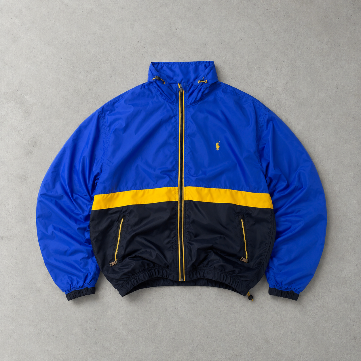 Ralph Lauren Windbreaker Blau, Gelb Limited (M)