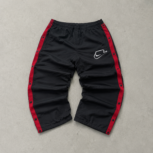 Y2K 2010s Nike Track Pants Schwarz, Weiß Rare (M)