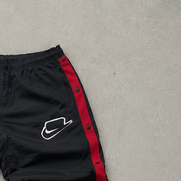 Y2K 2010s Nike Track Pants Schwarz, Weiß Rare (M)