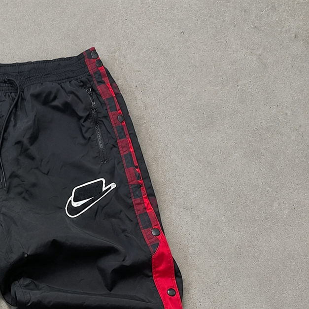 Y2K 2010s Nike Track Pants Schwarz, Weiß Rare (M)