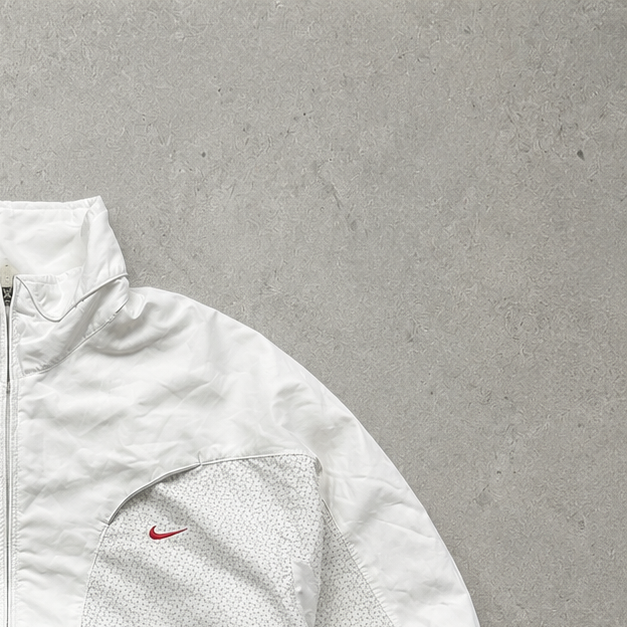 Vintage Nike Windbreaker White, Red Rare (M)