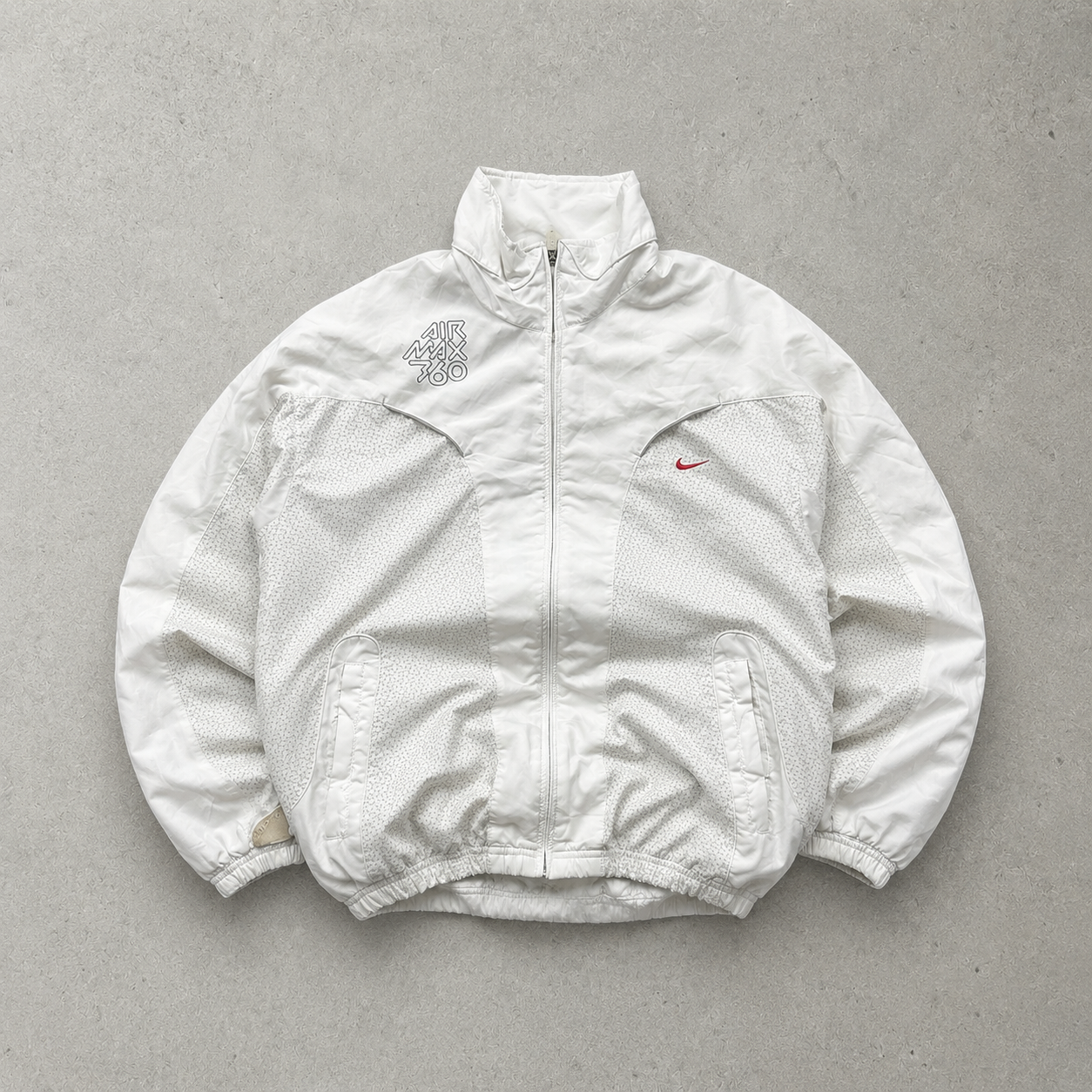 Vintage Nike Windbreaker White, Red Rare (M)