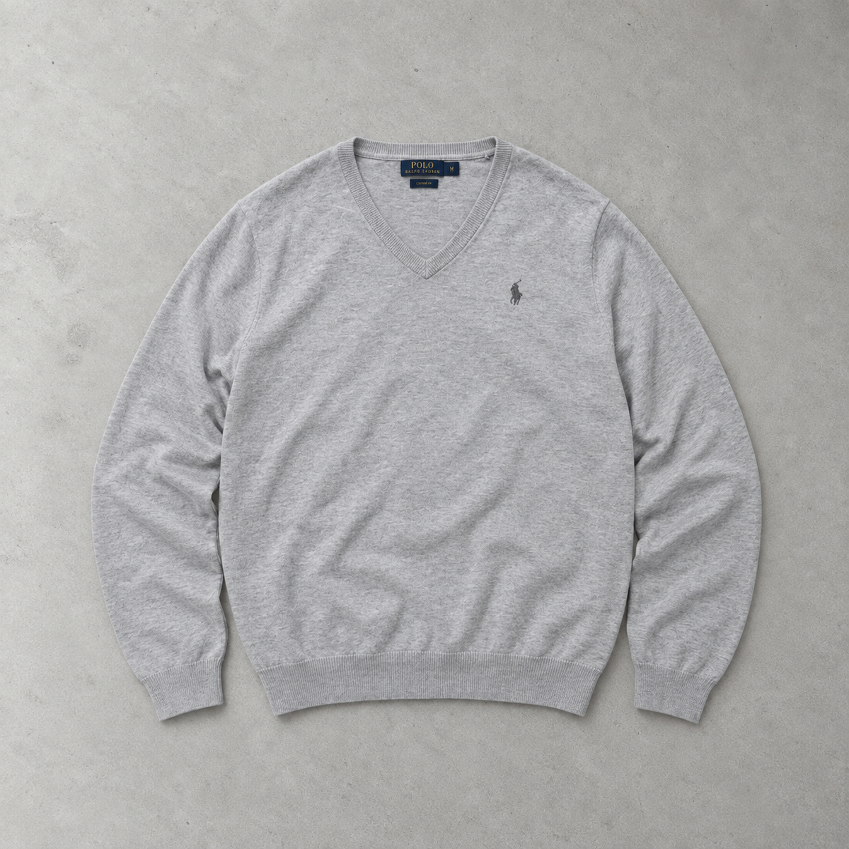 Ralph Lauren Sweater Grau Rare (S) Stitched Logo