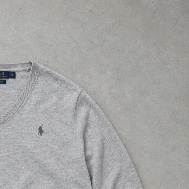 Ralph Lauren Sweater Grau Rare (S) Stitched Logo