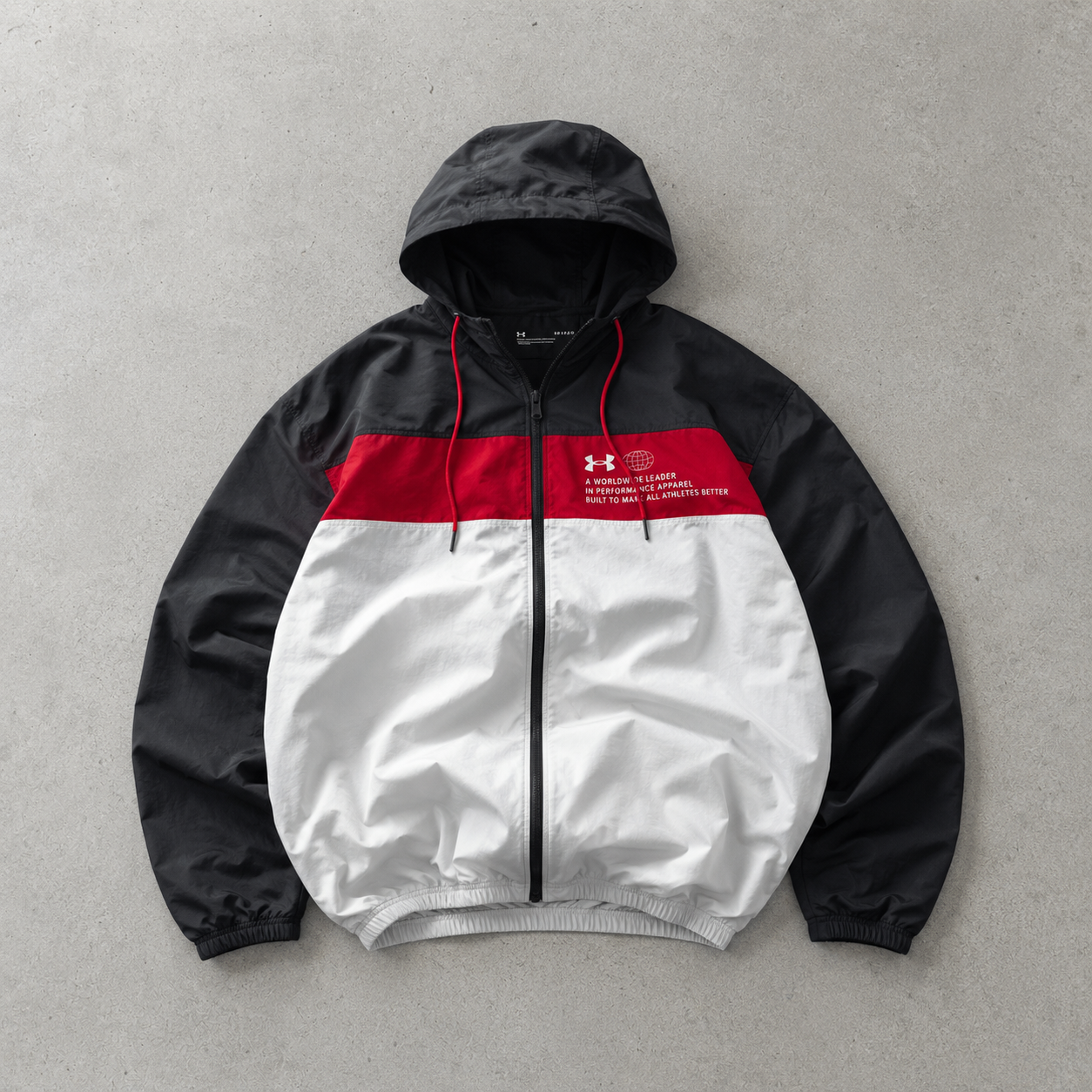 Under Armour Windbreaker Black / White Limited (L)