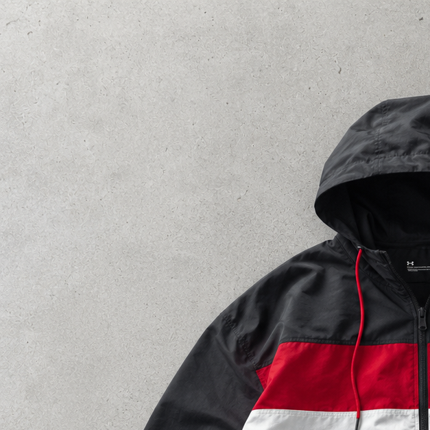 Under Armour Windbreaker Black / White Limited (L)