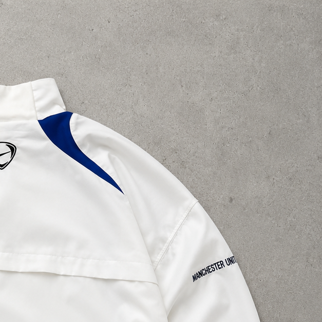 PSG 90s Y2K Nike Track Jacket White Rare (L)