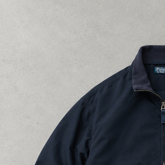 Polo Ralph Lauren Windbreaker Marineblau, Gold Rare (M)