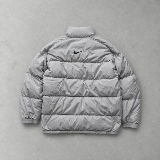 Y2K Nike Pufferjacke Grau / Hellblau Selten (M)