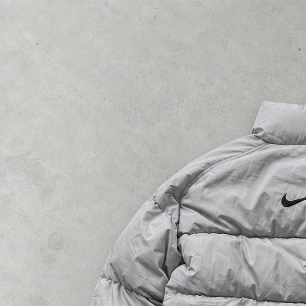 Y2K Nike Pufferjacke Grau / Hellblau Selten (M)
