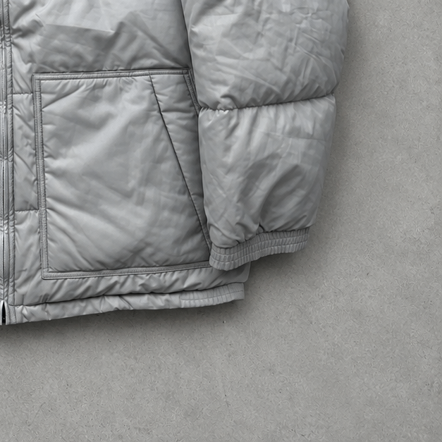 Y2K Nike Pufferjacke Grau / Hellblau Selten (M)