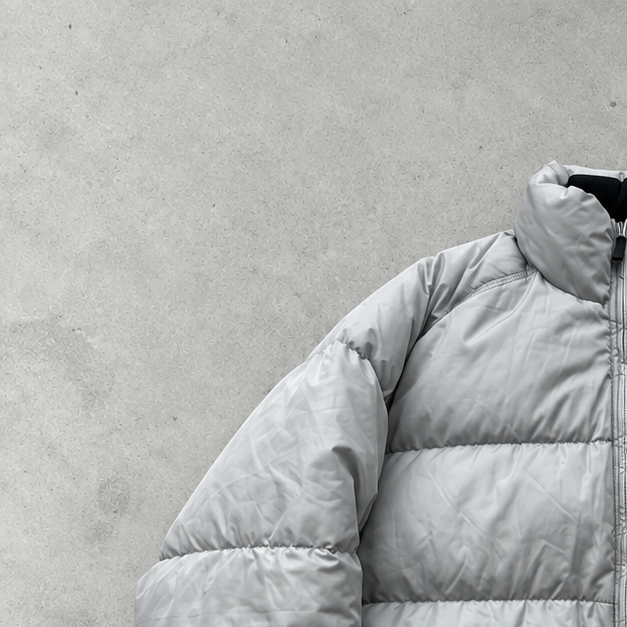 Y2K Nike Pufferjacke Grau / Hellblau Selten (M)