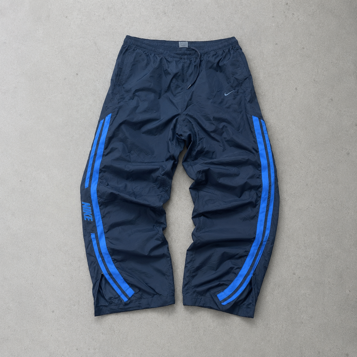 Y2K Nike Sweatpants Blue, Black Rare (M)