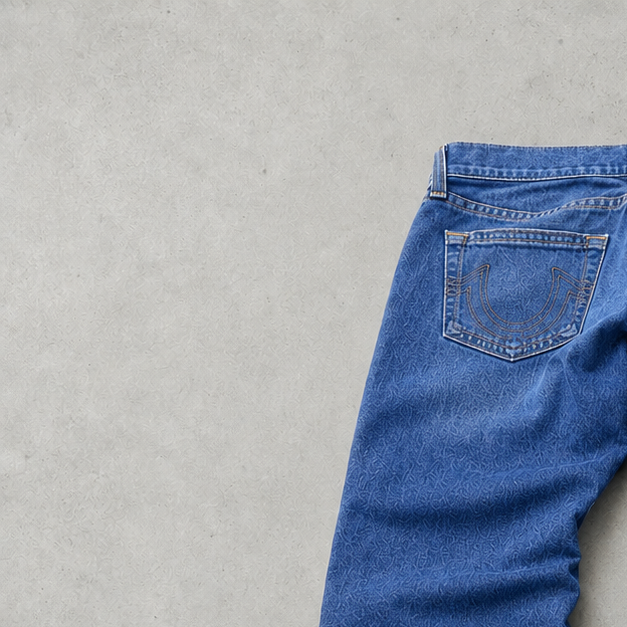 Y2K True Religion Bootcut Jeans Navy Rare (M) Stitched Logo