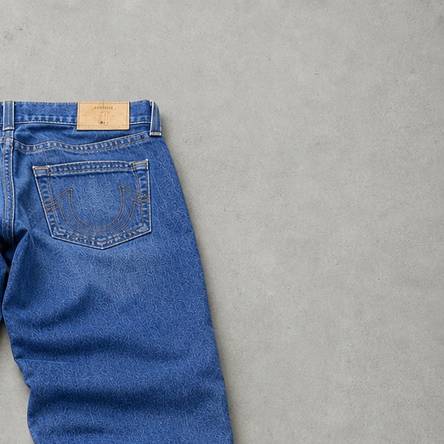 Y2K True Religion Bootcut Jeans Navy Rare (M) Stitched Logo