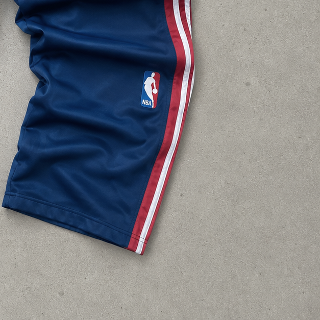 Detroit Pistons 90s Adidas Parachute Pants Blau, Rot Rare (Size M)