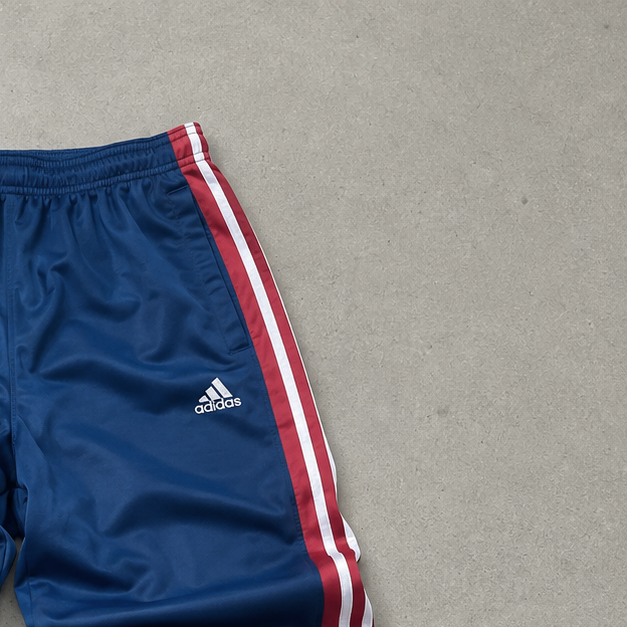 Detroit Pistons 90s Adidas Parachute Pants Blau, Rot Rare (Size M)