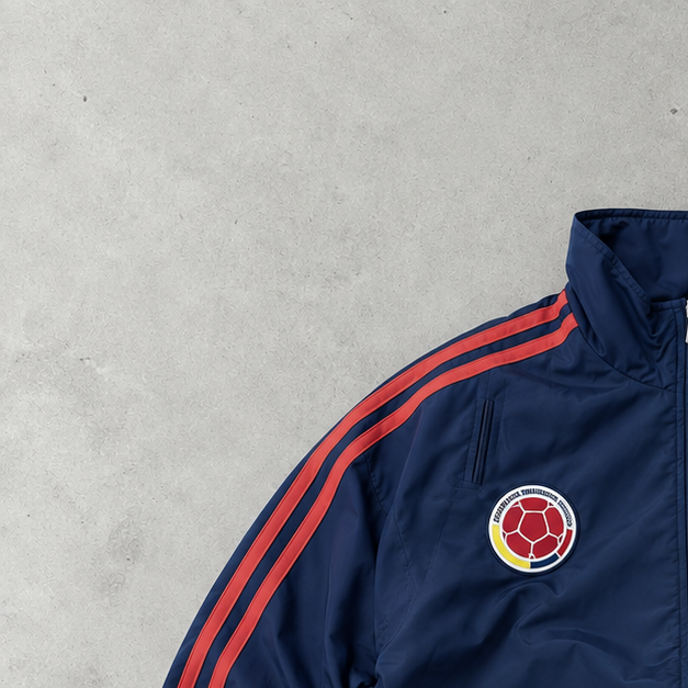 Adidas Trainingsjacke Grau/Marineblau Selten (M) Gesticktes Logo