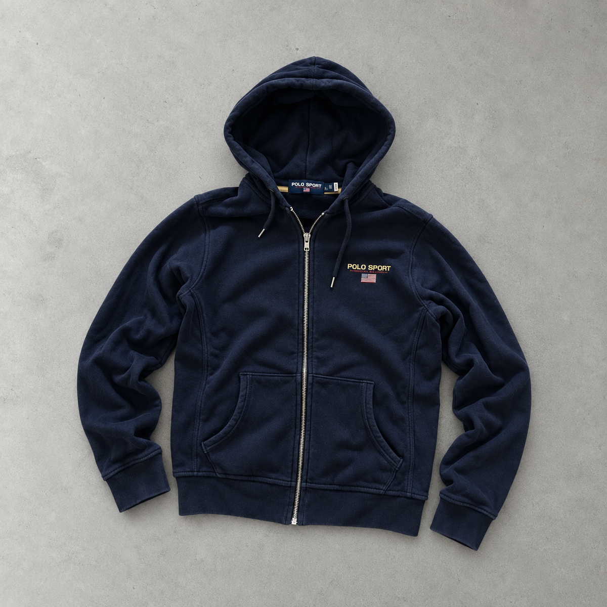 Y2K Ralph Lauren Hoodie Marineblau Rare (S)