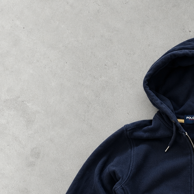 Y2K Ralph Lauren Hoodie Marineblau Rare (S)