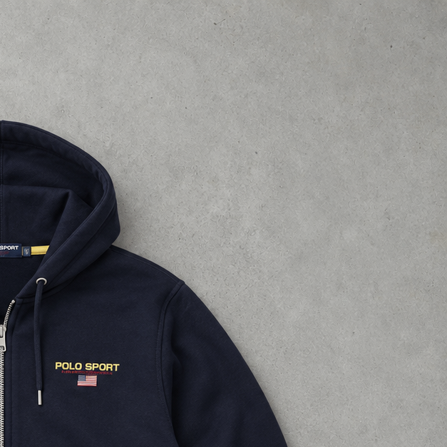 Y2K Ralph Lauren Hoodie Marineblau Rare (S)