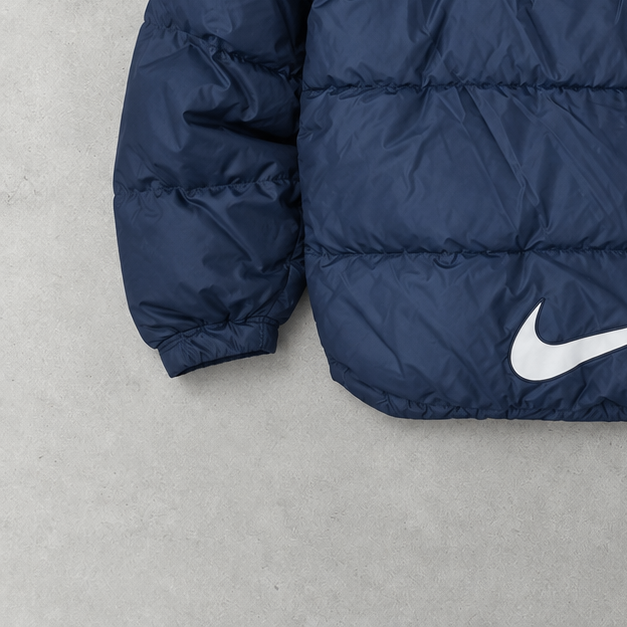 Doudoune Nike bleu marine rare (L) logo brodé