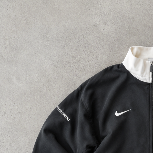 FC Barcelona Manchester United Vintage Nike Track Jacket Black, White Limited (S)