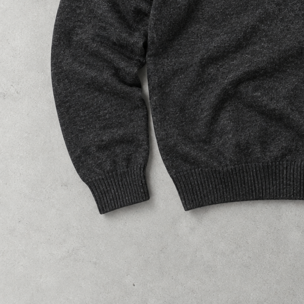 Ralph Lauren Sweater Schwarz Stitched Logo Rare (XL)