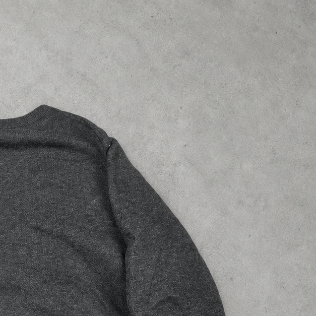 Ralph Lauren Sweater Schwarz Stitched Logo Rare (XL)