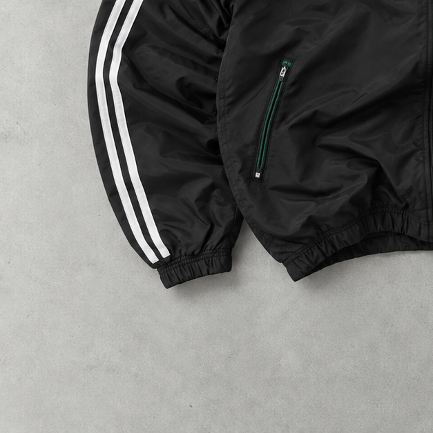 Adidas Track Jacket Black/Green Rare (M)