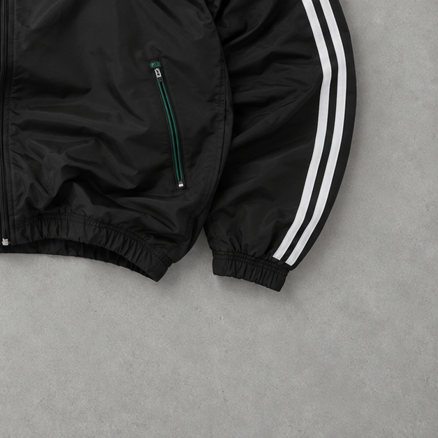 Adidas Track Jacket Black/Green Rare (M)