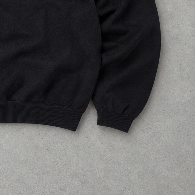 Y2K Polo Ralph Lauren V-Neck Sweater Schwarz Rare (XL) Stitched Logo
