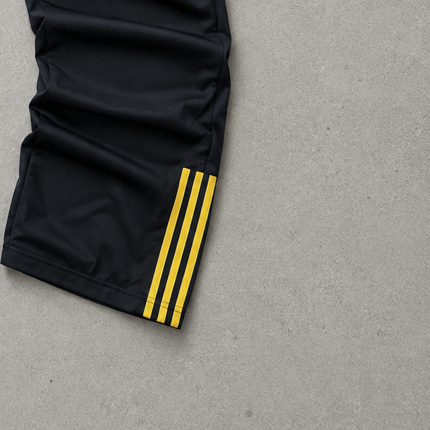 Olympique Lyon Adidas Track Pants Schwarz, Gelb Limited (Size M)