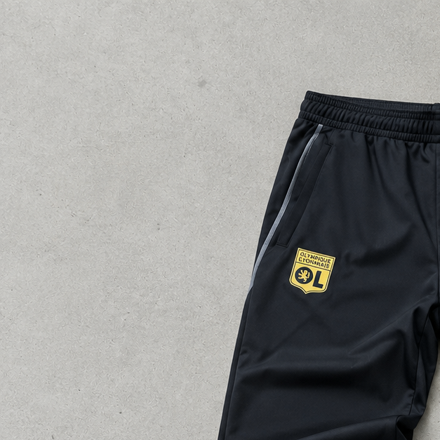Olympique Lyon Adidas Track Pants Schwarz, Gelb Limited (Size M)