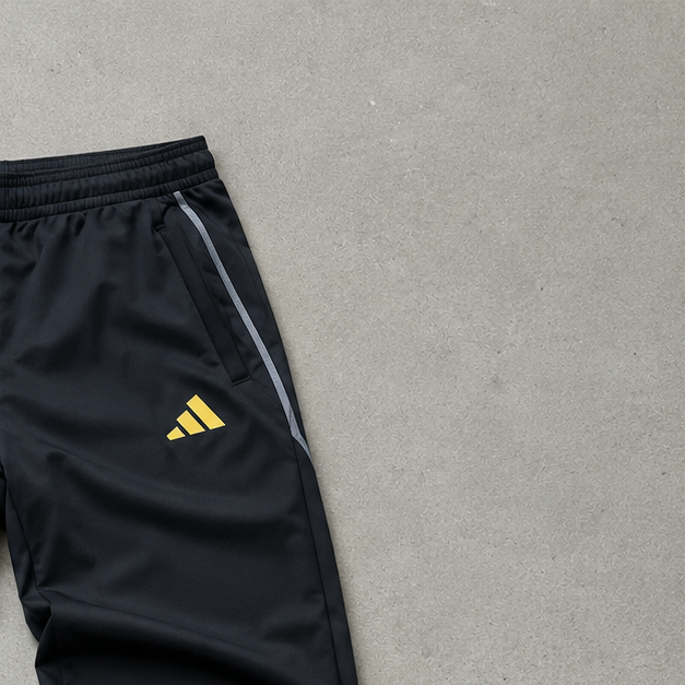 Olympique Lyon Adidas Track Pants Schwarz, Gelb Limited (Size M)