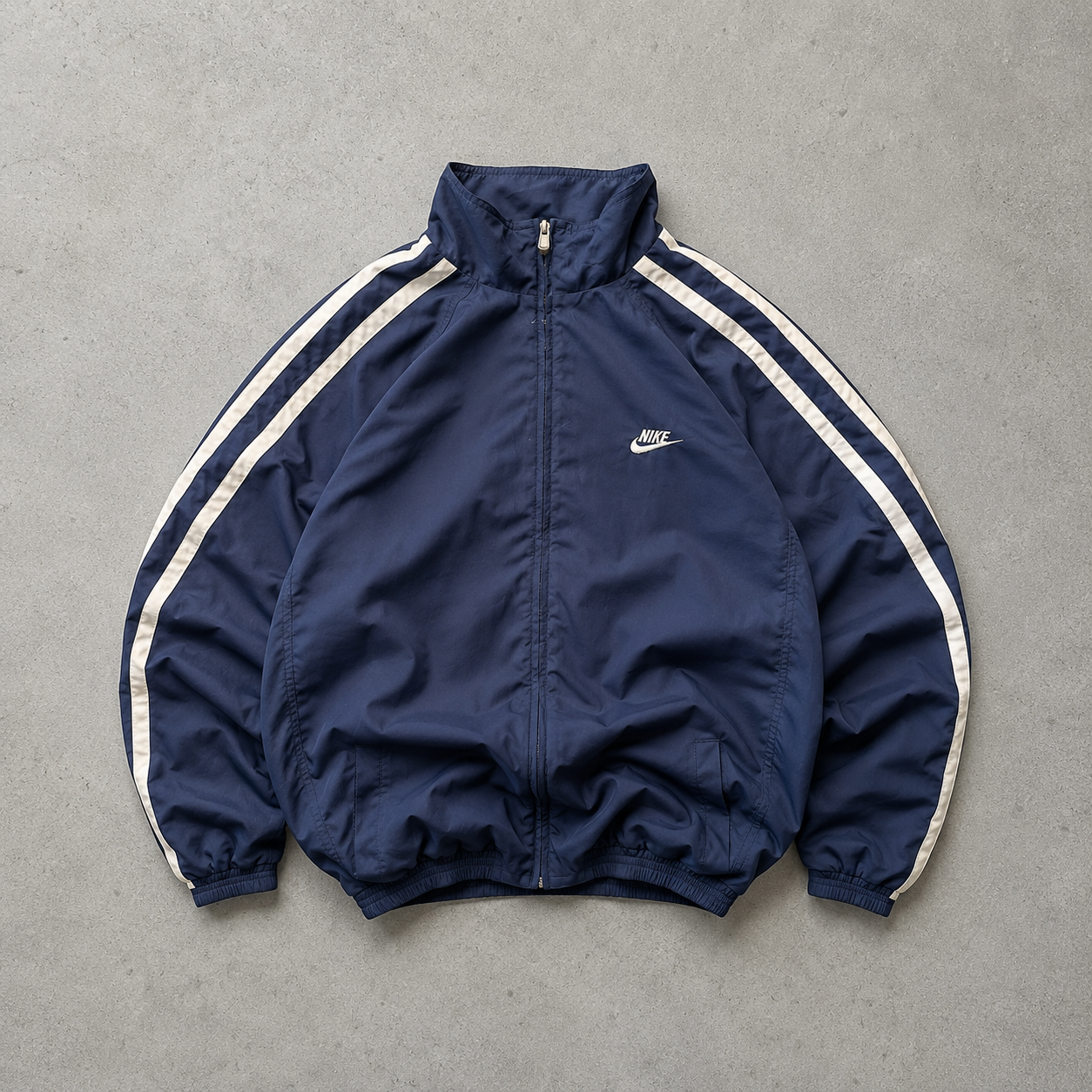 90s Vintage Nike Sweater Marineblau, Blue Rare (L)