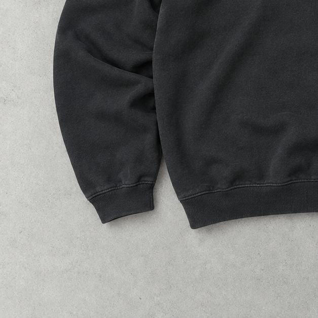 Ralph Lauren Sweatshirt Schwarz Stitched Logo Rare (XL)