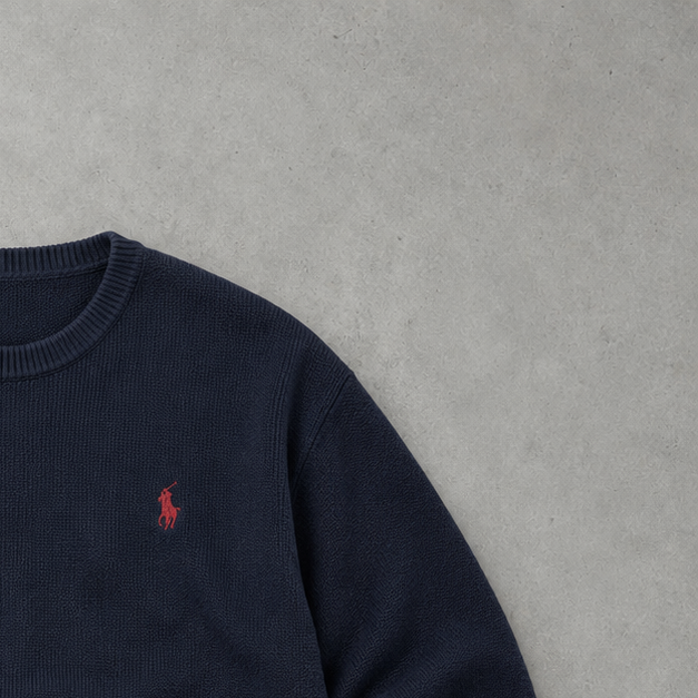 Ralph Lauren Sweater Marineblau Limited (XXL) Stitched Logo