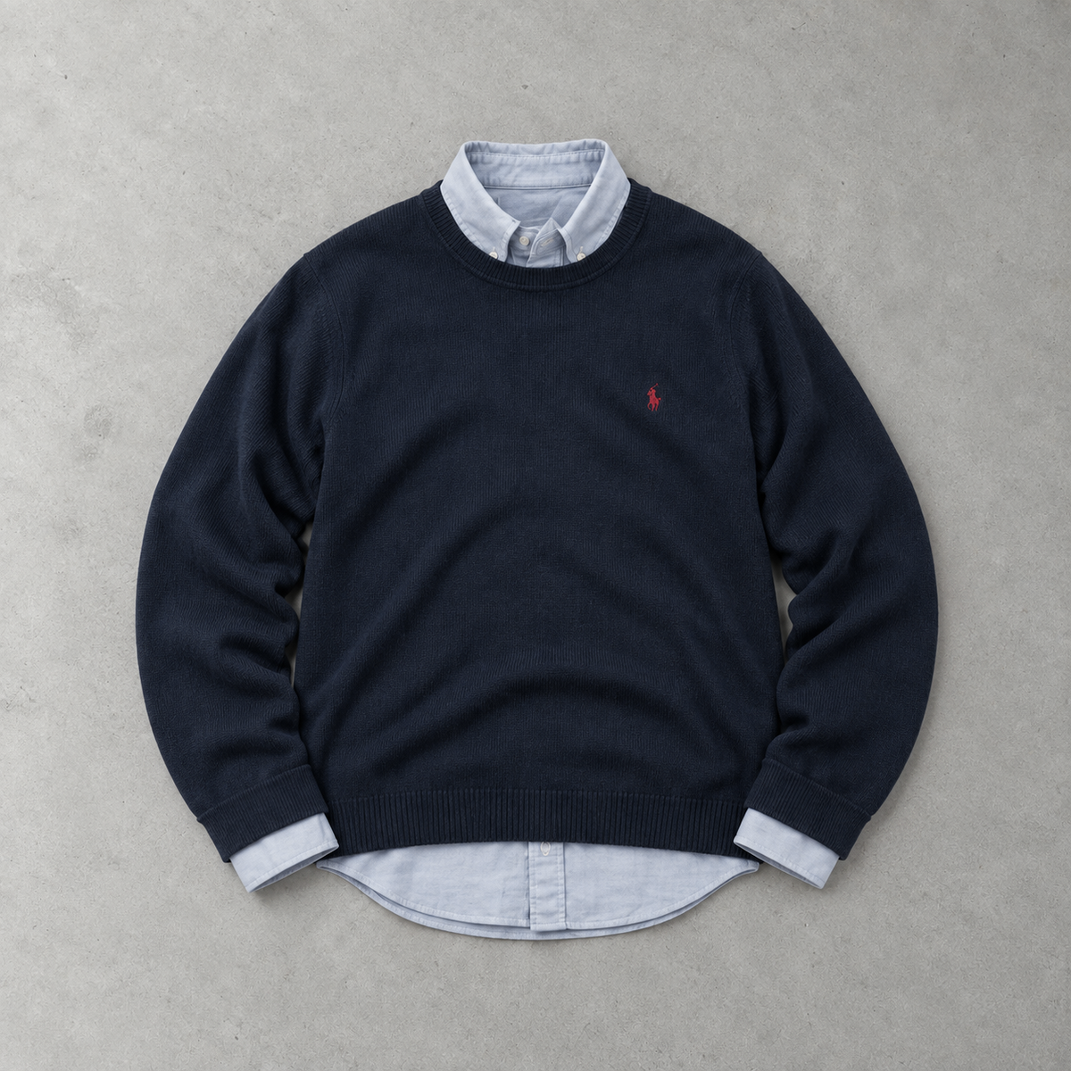 Ralph Lauren Sweater Marineblau Limited (XXL) Stitched Logo