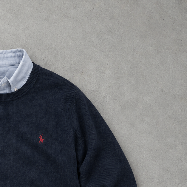 Ralph Lauren Sweater Marineblau Limited (XXL) Stitched Logo