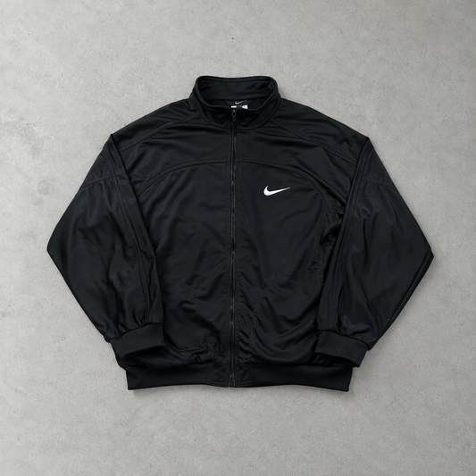 Y2K Nike Track Jacket Schwarz Rare (S) Stitched Logo