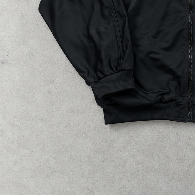 Y2K Nike Track Jacket Schwarz Rare (S) Stitched Logo