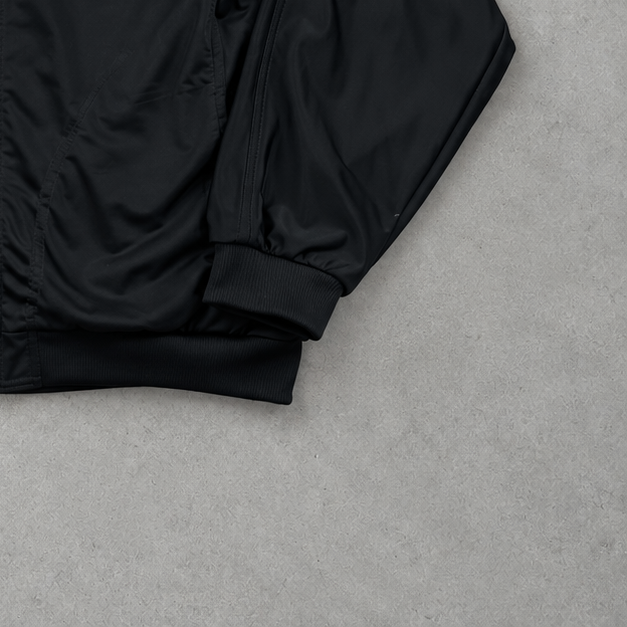 Y2K Nike Track Jacket Schwarz Rare (S) Stitched Logo