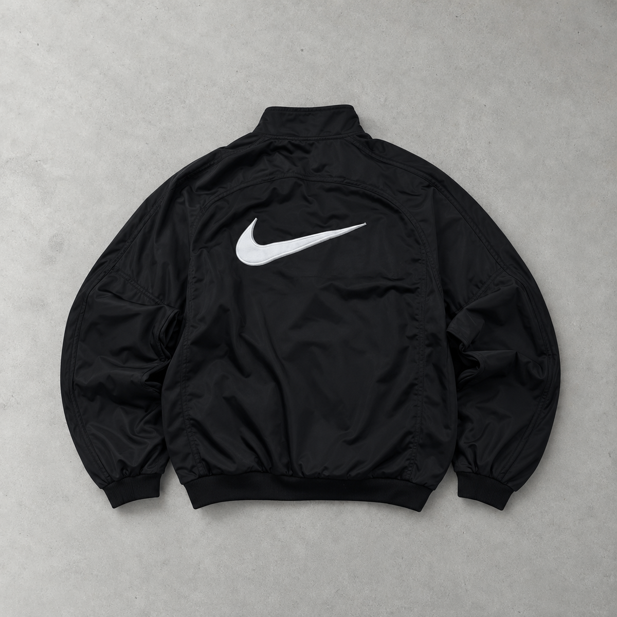 Y2K Nike Track Jacket Schwarz Rare (S) Stitched Logo