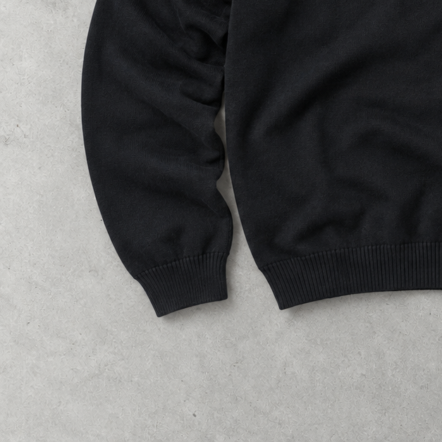 Ralph Lauren V-Neck Sweater Schwarz Rare (XL) Stitched Logo