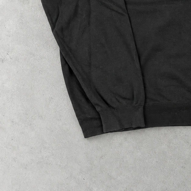 Ralph Lauren V-Neck Sweater Schwarz Rare (XL) Stitched Logo